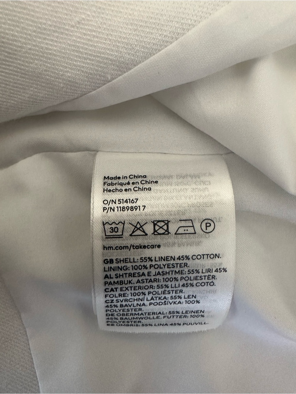 Linen Suit - Tailored Wide-Leg H&M Women's Pants and Vest in White - Picture 12 of 12
